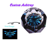 Custom Ashtray Glass Ashtray Customize Ashtray Unique Gift for Men Smoke Accessory Media 1 of 4