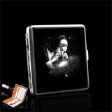 Nun Smoking Leather Pocket Cigarette Case Tobacco Box Pot Marijuana Holder Business Cards Funny Gifts