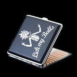 Rick And Morty Leather Alloy Cigarette Holder Tobacco Case Box Pocket Business Cards Storage Funny Gifts Media 1 of 2