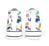 Stitch And Angel High Tops Canvas Shoes Sneakers Kid Shoes Cartoon Cute Converse Gifts