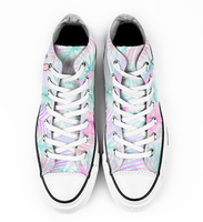 Stitch And Angel High Tops Canvas Shoes Sneakers Kid Shoes Disney Cartoon Cute Converse Gifts
