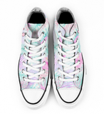 Stitch And Angel High Tops Canvas Shoes Sneakers Kid Shoes Disney Cartoon Cute Converse Gifts