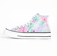 Stitch And Angel High Tops Canvas Shoes Sneakers Kid Shoes Disney Cartoon Cute Converse Gifts