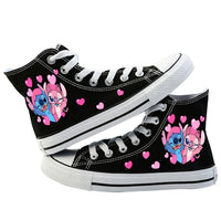 Lio And Stitch High Tops Canvas Shoes Sneakers Kids Cartoon Shoes Unisex Girls Shoes Gifts Converse