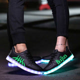 The Beatles Light Up Shoes Flashing LED Luminous Shoes Low Top Unisex Shoes