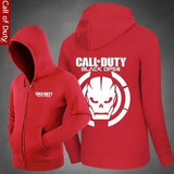 কল অফ ডিউটি, স্কাল সোলজার প্যাটার্ন জিপার হুডেড কার্ডিগান সোয়েটার, স্ট্রী ফ্যাশন স্পোর্টস কোট, কুল হুডি সোয়েটার কোট