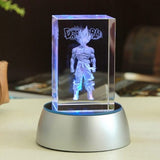 Dragonball Goku Action Figure Goku Engraving Crystal 3D LED Light Figure DRAGON BALL Doll