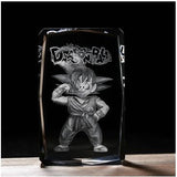 Dragonball Goku Action Figure Goku Engraving Crystal 3D LED Light Figure DRAGON BALL Doll