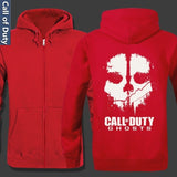 Call of Duty Hooded Thickened Velour Coat Jacket Call Of Duty Ghosts Sweatshirt