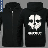 Call of Duty Hooded Thickened Velour Coat Jacket Call Of Duty Ghosts Sweatshirt