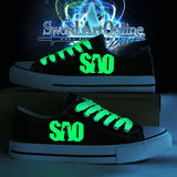 Unisex Sword Art Online Canvas Shoes Luminous Shoes Low Tops Lighted Sneakers Sword Art Online SAO Birthday Gifts Christmas Gifts
