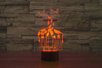 Deer 3D Illusion Led Table Lamp 7 Color Change LED Desk Light Lamp Deer Gifts Birthday Gifts Christmas Gifts