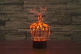 Deer 3D Illusion Led Table Lamp 7 Color Change LED Desk Light Lamp Deer Gifts Birthday Gifts Christmas Gifts