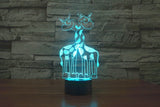 Deer 3D Illusion Led Table Lamp 7 Color Change LED Desk Light Lamp Deer Gifts Birthday Gifts Christmas Gifts