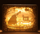 The Frog Prince 3D Paper Carving Light Warm Night LED Light Lamp LED Desk Light Lamp  Decoration Gifts Children Gift Birthday Gifts Christmas Gifts