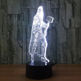 Thor 3D Illusion Led Table Lamp 7 Color Change LED Desk Light Lamp Thor Gifts Christmas Gifts