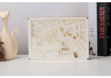 Wonder woman 3D Paper Carving Light Warm Night LED Light Lamp LED Desk Light Lamp Decoration Wonder woman Gifts Children Gift Birthday Gifts Christmas Gifts