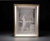 Iron man 3D Paper Carving Light Warm Night LED Light Lamp LED Desk Light Lamp Decoration Iron man Gifts Children Gift Birthday Gifts Christmas Gifts