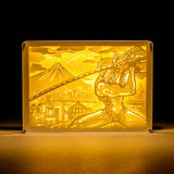 Overwatch Genji 3D Paper Carving Light Warm Night LED Light Lamp LED Desk Light Lamp Decoration Overwatch Gifts Children Gift Birthday Gifts Christmas Gifts