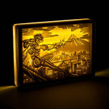 Overwatch Tracer3D Paper Carving Light Warm Night LED Light Lamp LED Desk Light Lamp Decoration Overwatch Gifts Children Gift Birthday Gifts Christmas Gifts