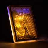Thor 3D Paper Carving Light Warm Night LED Light Lamp LED Desk Light Lamp Decoration Thor Gifts Children Gift Birthday Gifts Christmas Gifts