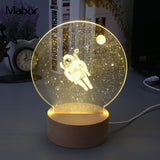 astronauts spaceman 3D Illusion Led Table Lamp LED Desk Light Lamp astronauts decroation Birthday Gifts Christmas Gifts