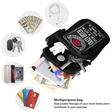 Crazy Bitch Asshole Men Funny Multi-function Armband Bag Three Zipper Mobile Phone Coin Purse Key Case Sports Arm Bag Funny Gifts