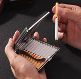 Lebka PU kožené pouzdro na cigarety Kovová krabička na tabák Držák vizitek pro kuřáky