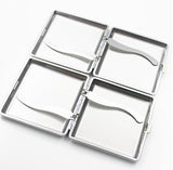 Skull  PU Leather  Cigarette Case Metal Tobacco  Box Holder For Smoking  Business Card Holder Wallet Gifts