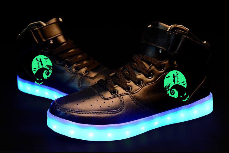 Michael Jackson Luminous High Top Canvas Shoes Unisex Lighted
