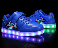 Stitch Batman Light Up Shoes Kid Children's Luminous Sports Shoes LED Light USB Charging Flash Sneakers Gifts