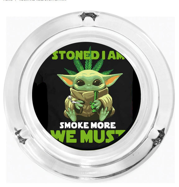 Yoda Glass Ashtray Weed Accessory Crystal Cigarette Ashtray Lighter Smoking Gift