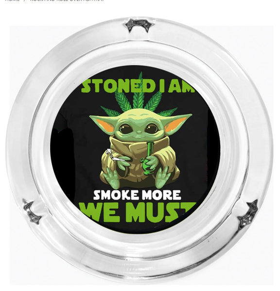 Yoda Glass Ashtray Weed Accessory Crystal Cigarette Ashtray Lighter Smoking Gift