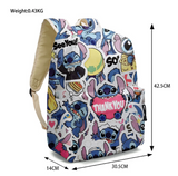New Hot Sale Lilo and Stitch Backpack Cartoon Big 3-D Print Stitch Inspired Cute Schoolbag Boys Girls Kids Teenager Shoulder Bag Gifts