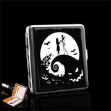 The Nightmare Before Christmas Leather Pocket Cigarette Tobacco Case Box Holder For Smoking Business Cards Gifts