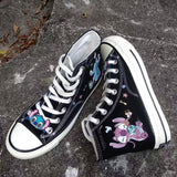 Lio And Stitch High Tops Canvas Shoes Sneakers Kid Shoes Cartoon Cute Converse Gifts