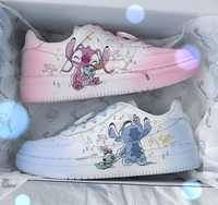 Stitch Low Top Shoes Sneakers Stitch and Angel Unisex Kids and Adult Running Sports Shoes Gifts