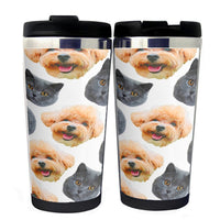 Customized Pet Tumbler Custom Photo Travel Mug Cat Tumblers Dog Tumbler Personalized Pet Travel Mugs Your Picture Gift