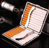 Leather Alloy Cigarette Holder Fuck You Tobacco Case Box Pocket  Business Cards Storage Funny Gifts