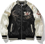 Nine-tailed Fox Embroidery Men Bomber Jacket Hip Hop Windbreaker
