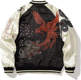 Men's Phoenix Embroidered Bomber Jacket Japanese Spring Windbreaker