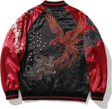 Men's Phoenix Embroidered Bomber Jacket Japanese Spring Windbreaker