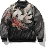 Nine-tailed Fox Embroidery Men Bomber Jacket Hip Hop Windbreaker