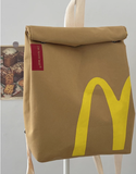 Quirky Design,Spoof Backpack, Unisex Shoulder Bag, Eco-Friendly McDonald's Schoolbag Travel Bag Bookbags Gifts