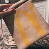 Quirky Design Spoof Crossbody Bag  Unisex Shoulder Bag EcoFriendly McDonald's Sling Bag, Travel Bag, Phone Package Gifts