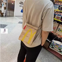 Quirky Design Spoof Crossbody Bag  Unisex Shoulder Bag EcoFriendly McDonald's Sling Bag, Travel Bag, Phone Package Gifts