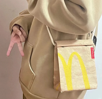 Quirky Design Spoof Crossbody Bag  Unisex Shoulder Bag EcoFriendly McDonald's Sling Bag, Travel Bag, Phone Package Gifts