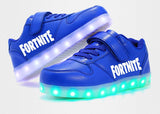 Fortnite Light Up Shoes Kid Children's Luminous Sports Shoes LED Light USB Charging Flash Sneakers Game Gifts