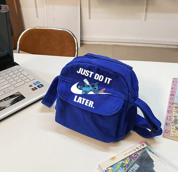 Stitch Canvas Cross-body Bag Messenger Bag Cross Body Purse Small Shoulder Bag Vintage School Bag Back to School