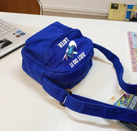 Stitch Canvas Cross-body Bag Messenger Bag Cross Body Purse Small Shoulder Bag Vintage School Bag Back to School